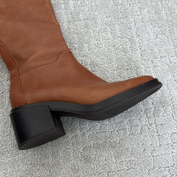 EUC Franco Sarto “Dorica” tall side zip leather over the knee boots camel riding - Picture 11 of 14